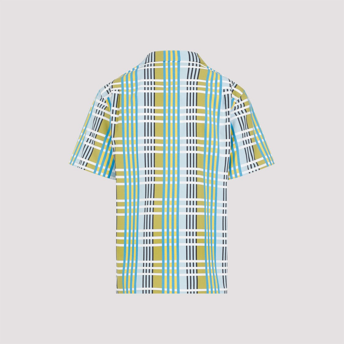 Green Cotton Printed Bowling Shirt