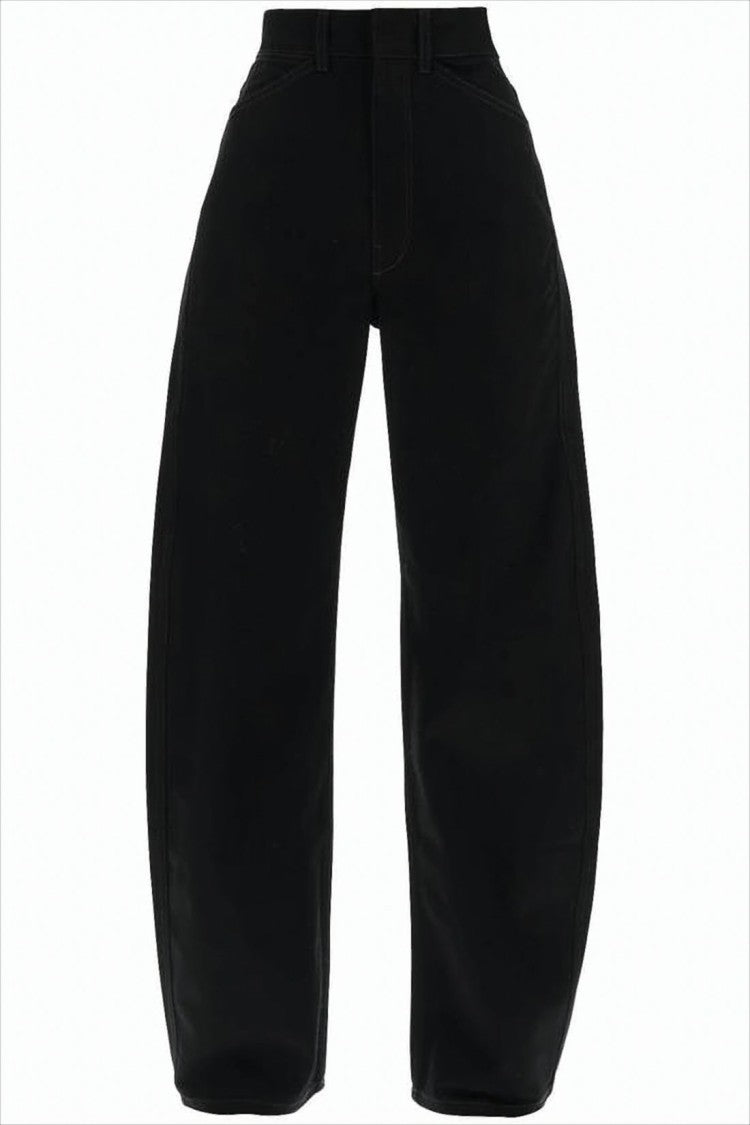 High-Waisted Straight-Leg Pants With Minimalist Design