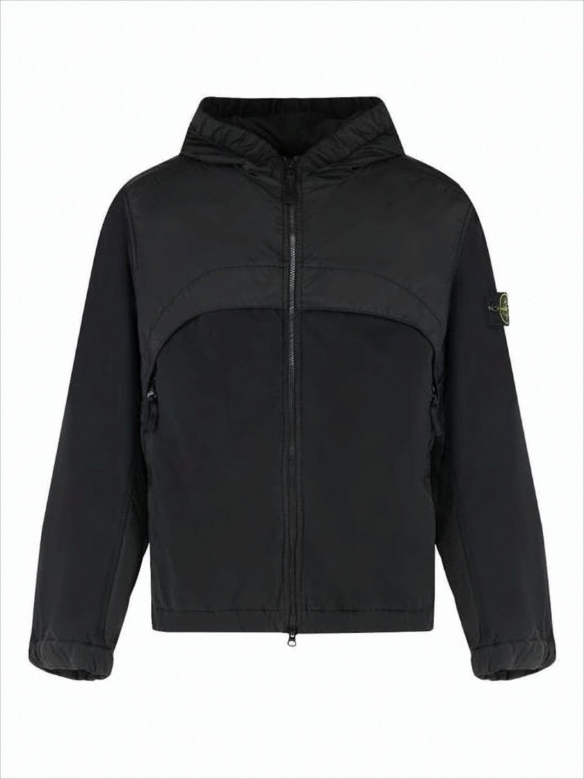 Hooded Color-Blocked Jacket with Zippered Pockets