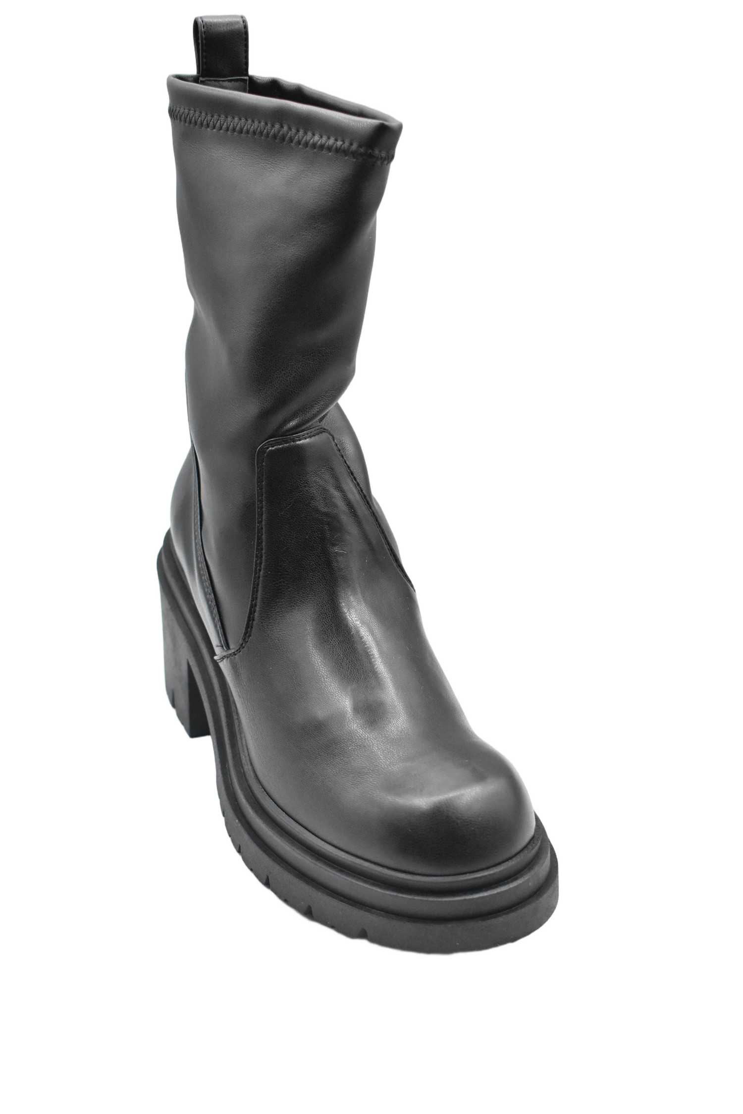 Flat Shoes With Rounded Toe And Heel