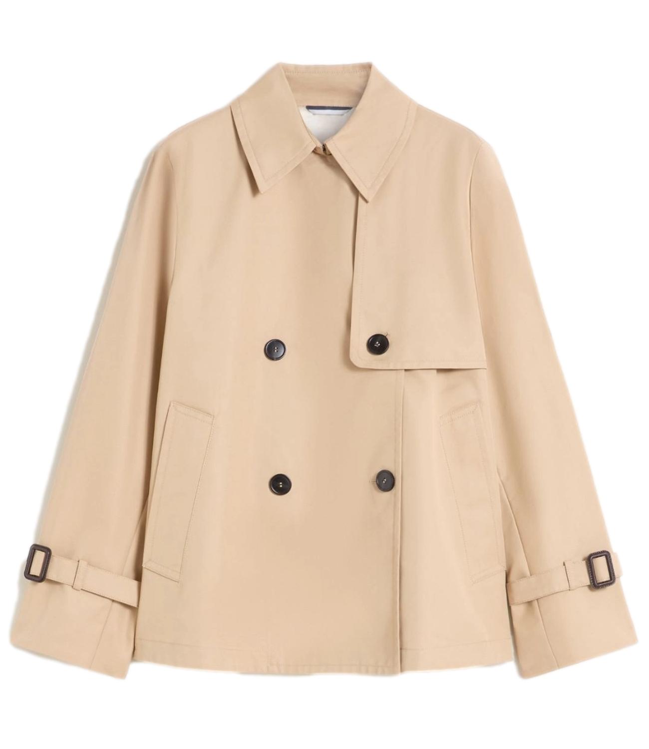 Beige Cotton Blend Raincoat