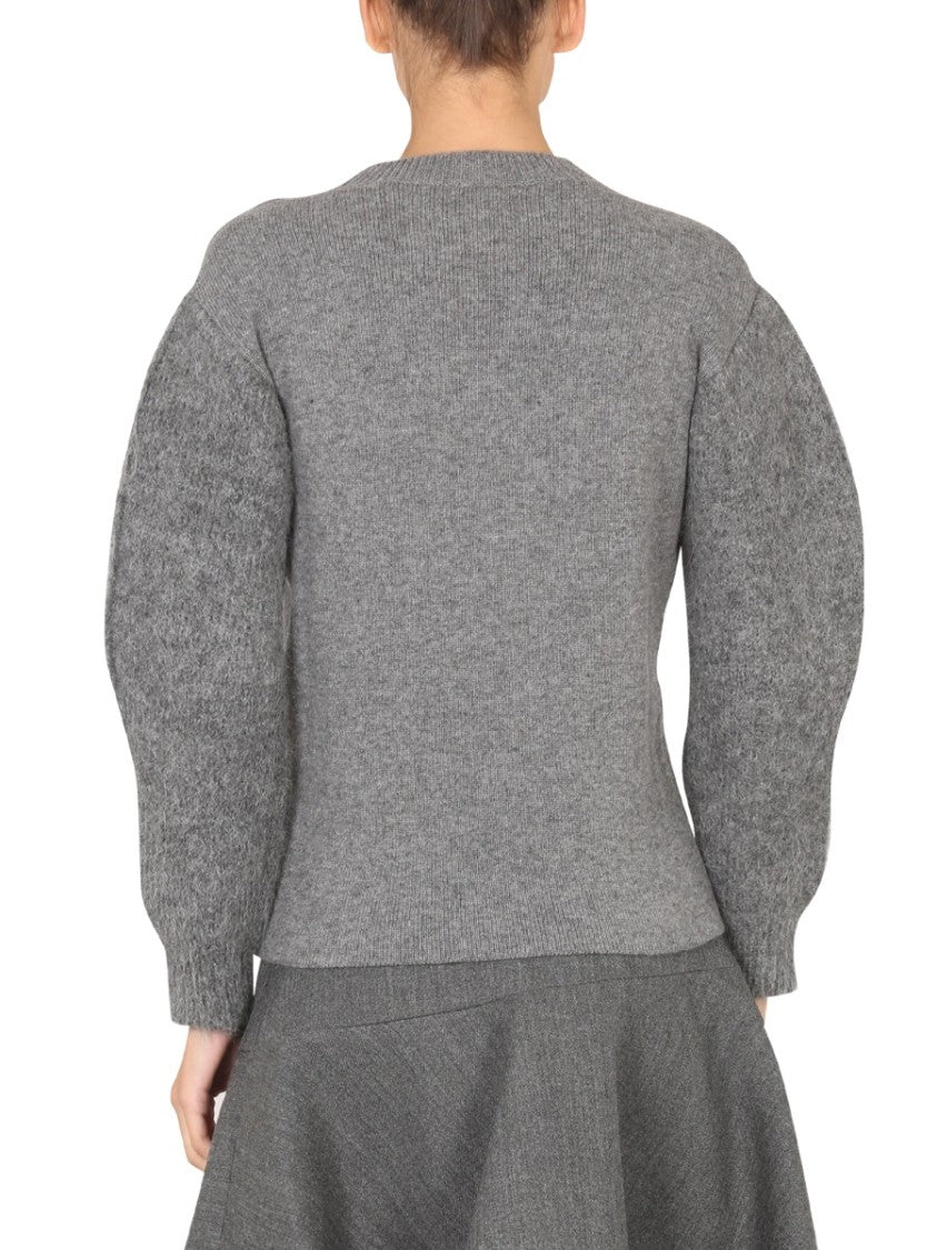 Textured Grey Knit Sweater