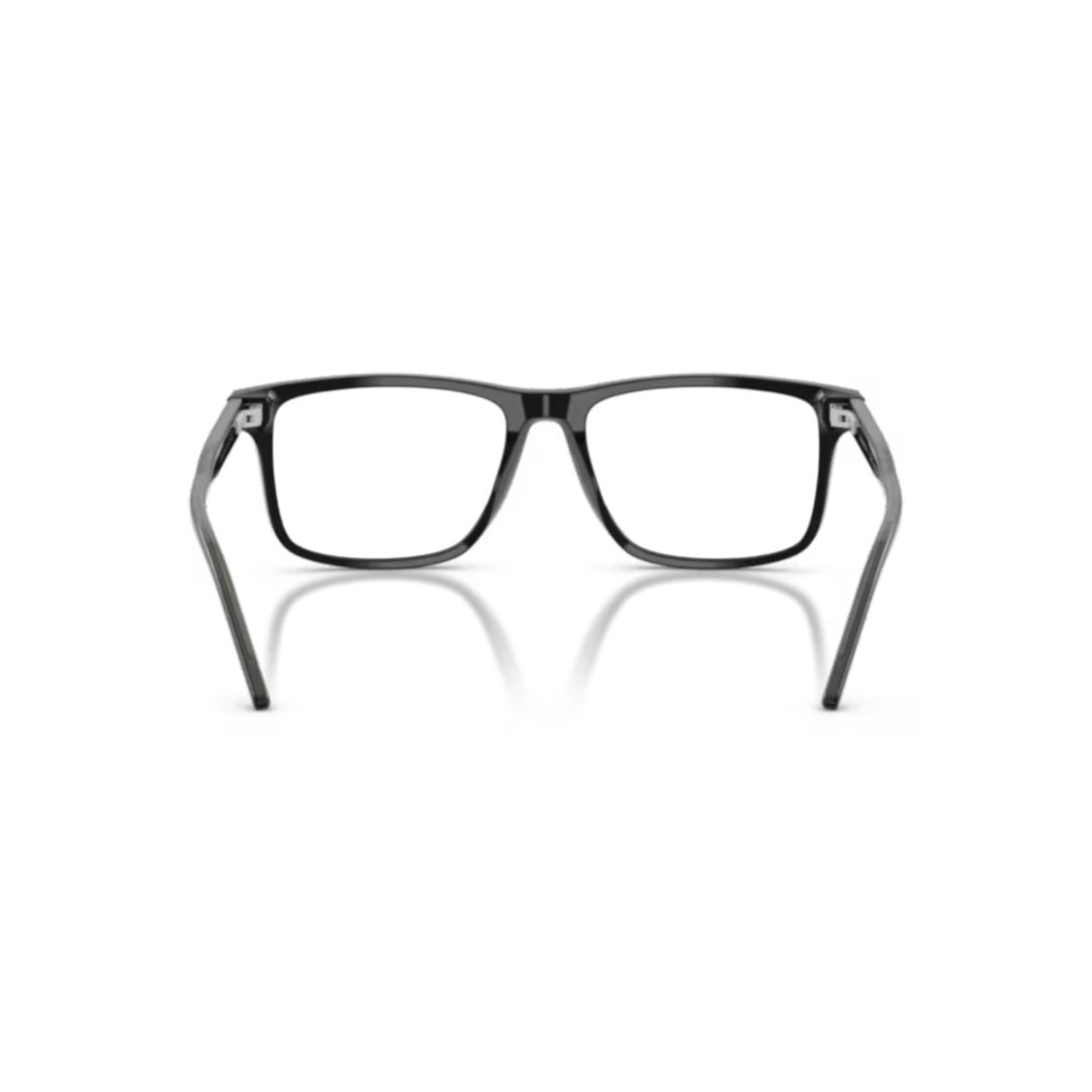 0ea3257 Rectangular Black Acetate Eyeglasses with Polished Finish