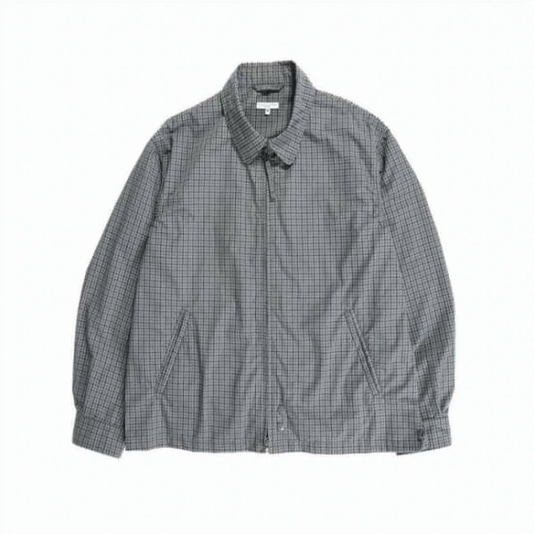 Checkered Lightweight Jacket with Classic Collar