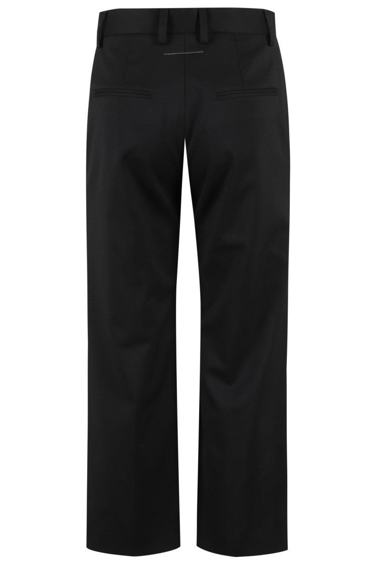 Straight-Leg Pants With Button