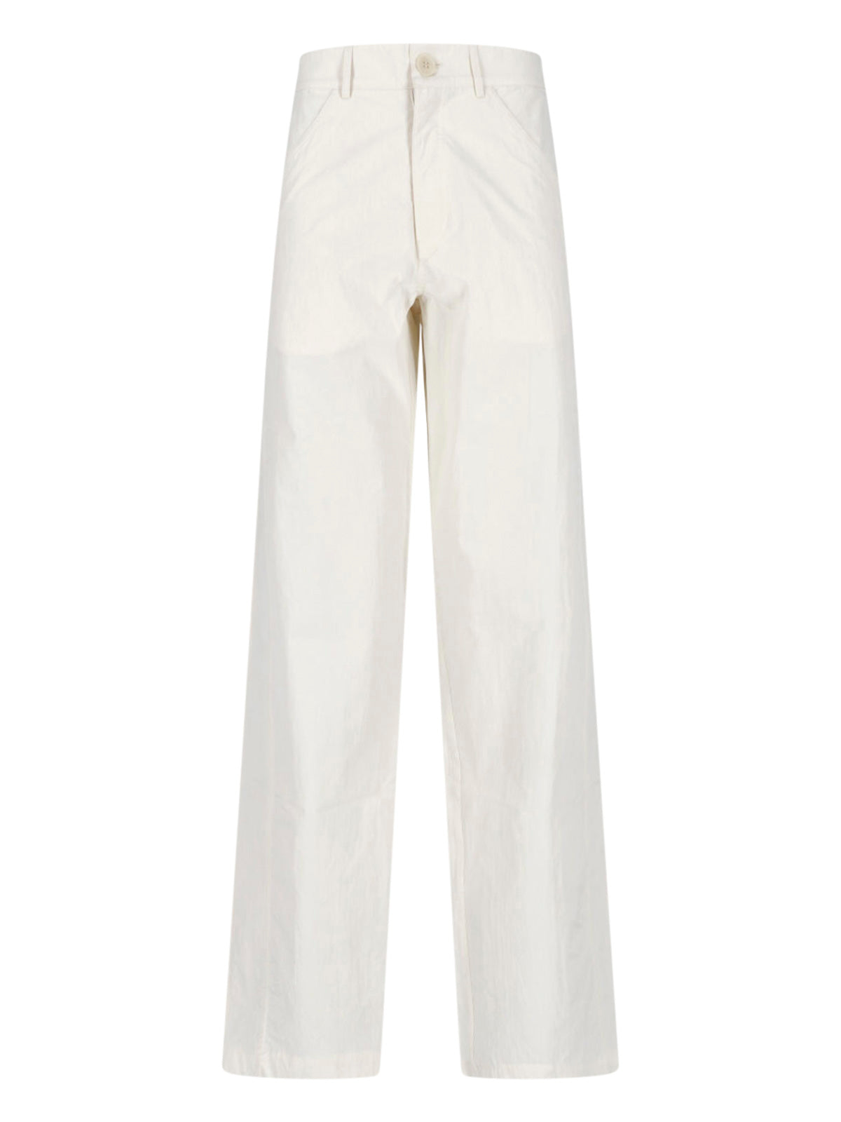 Wide-Leg Trousers with High Waist and Clean Design