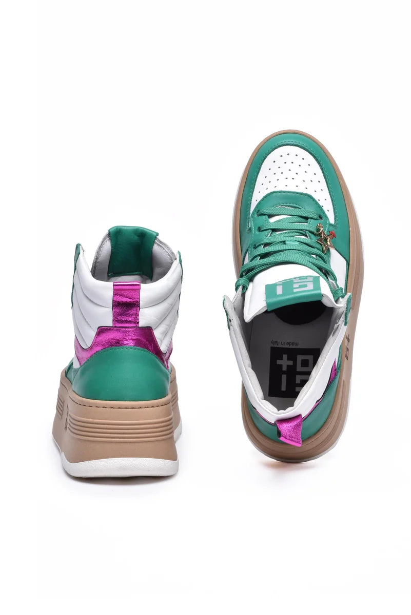 Basket Sneakers - White/Green