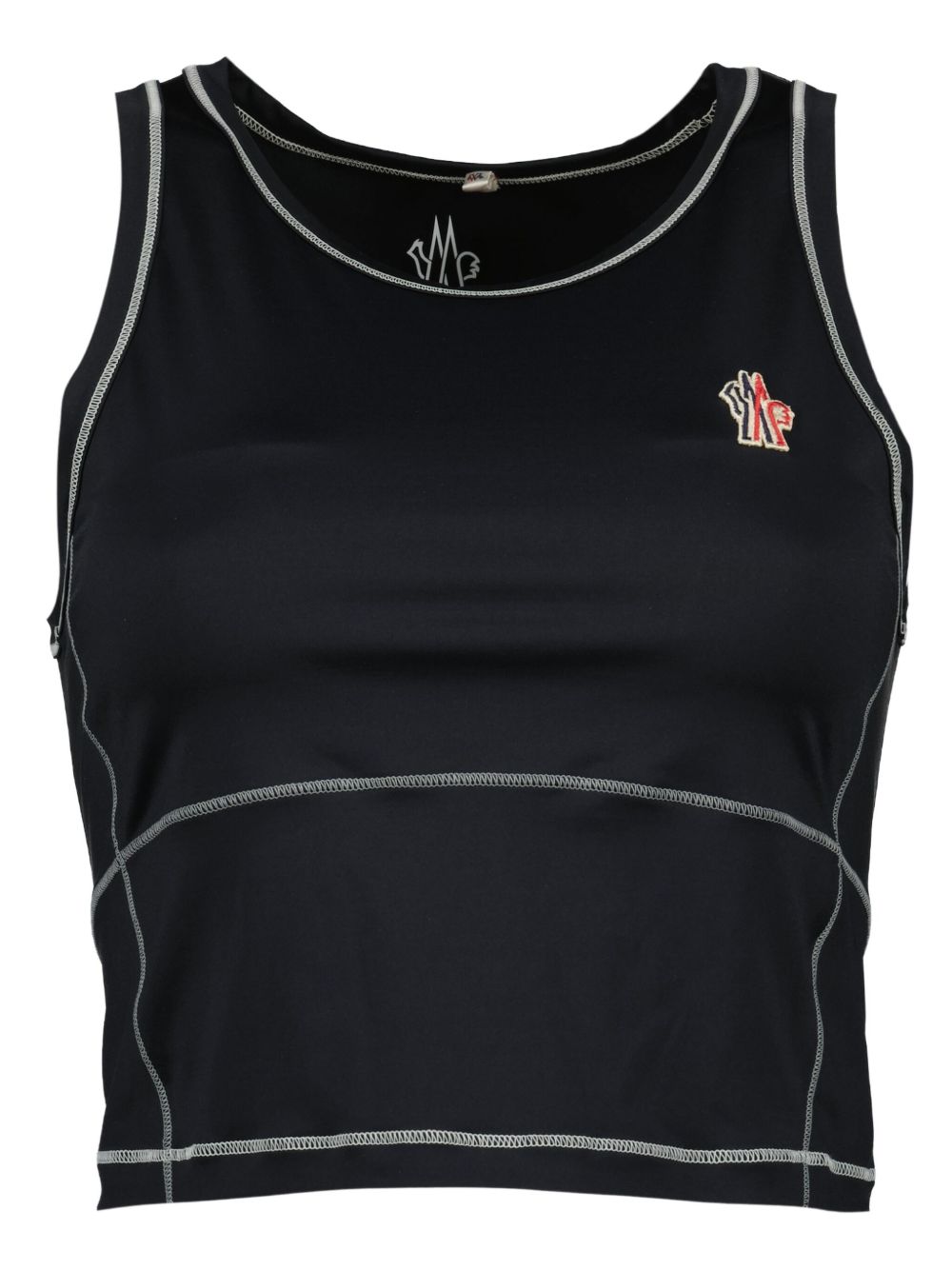 Cropped Fitted Top With Contrasting Stitching