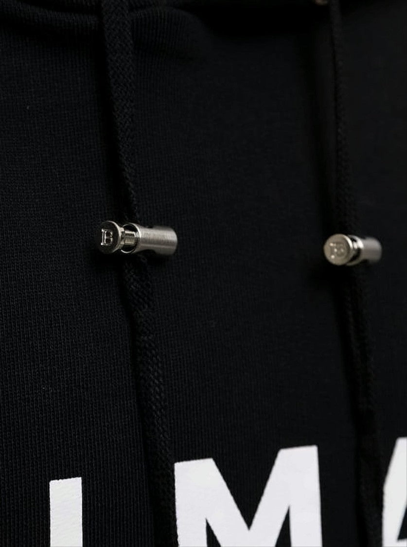 Contemporary Black Hoodie With Bold Lettering