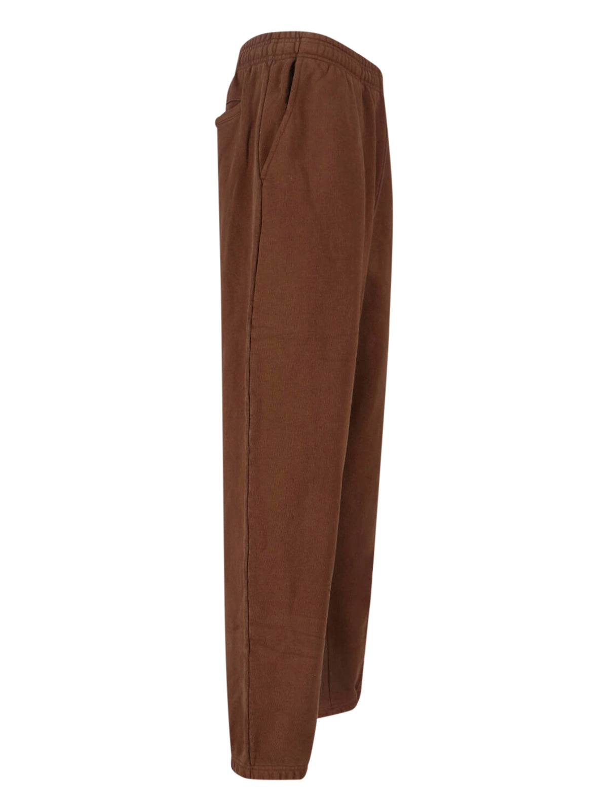 Brown Relaxed Fit Cotton Sports Trousers