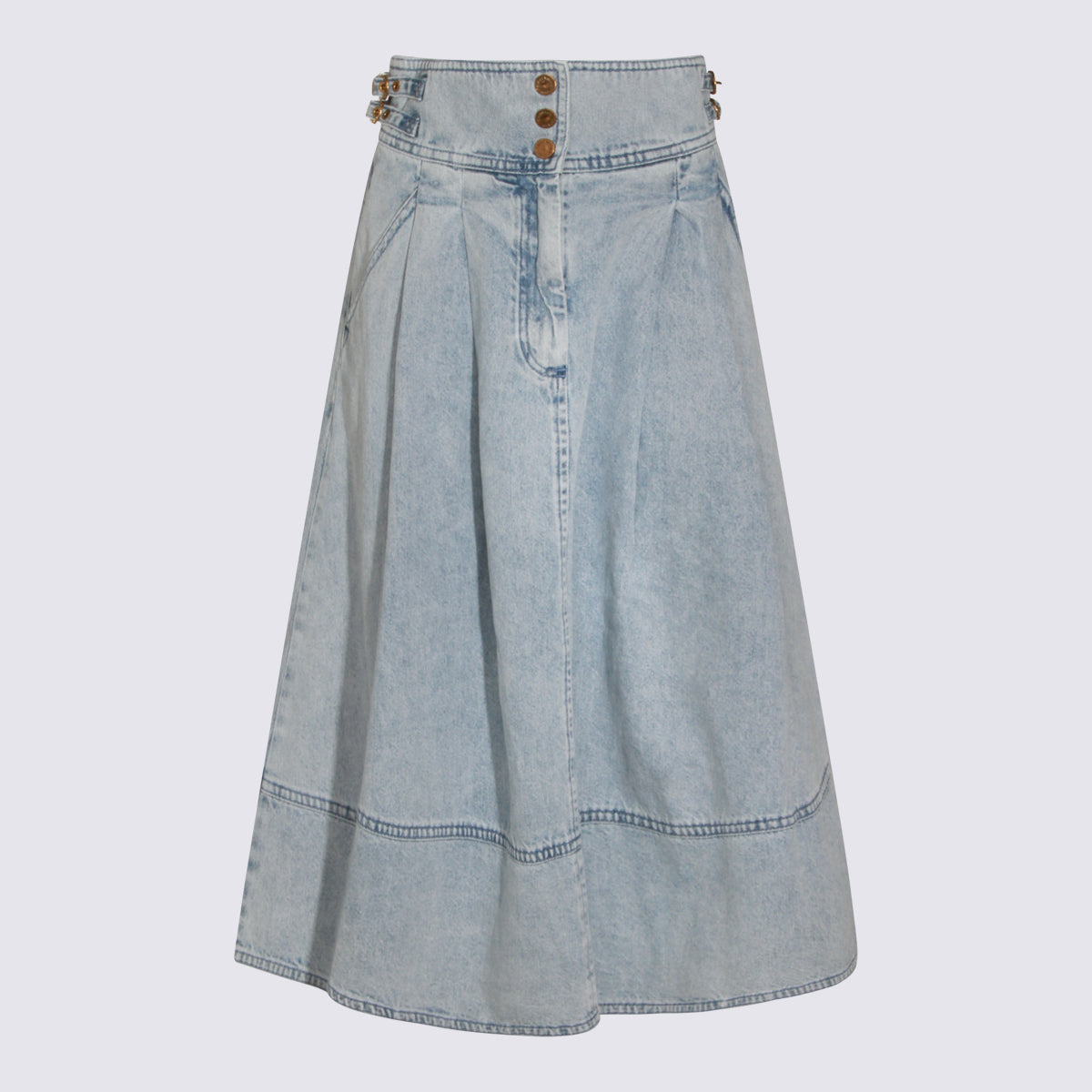 Light Blue Cotton Skirt