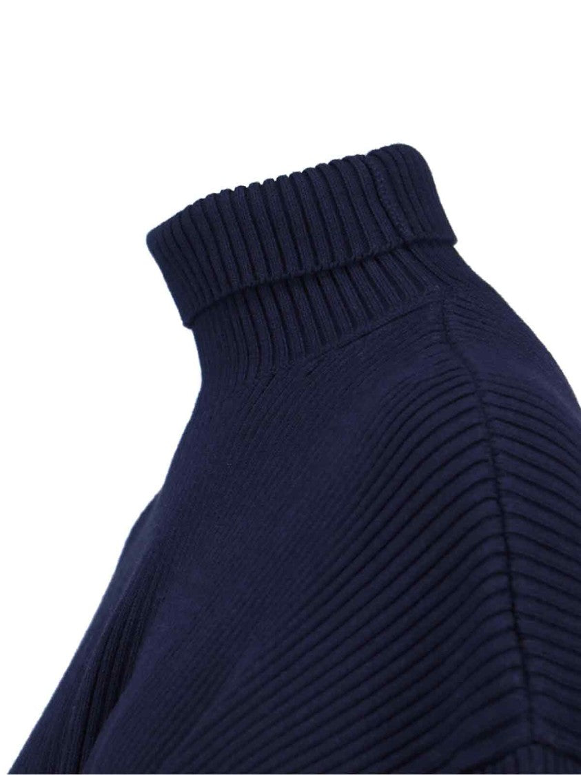 Ribbed Knit Midi Dress – Blue