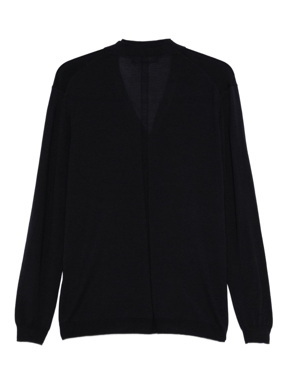 Double-Collar Extra-Fine Merino Wool Cardigan