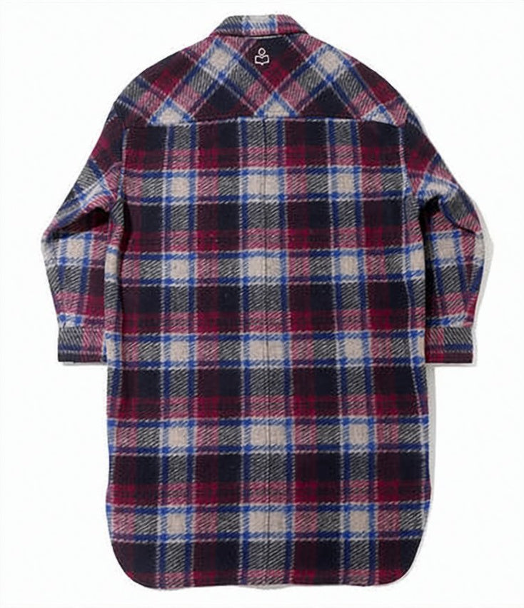 Plaid Casual Jacket with Button-Up Front