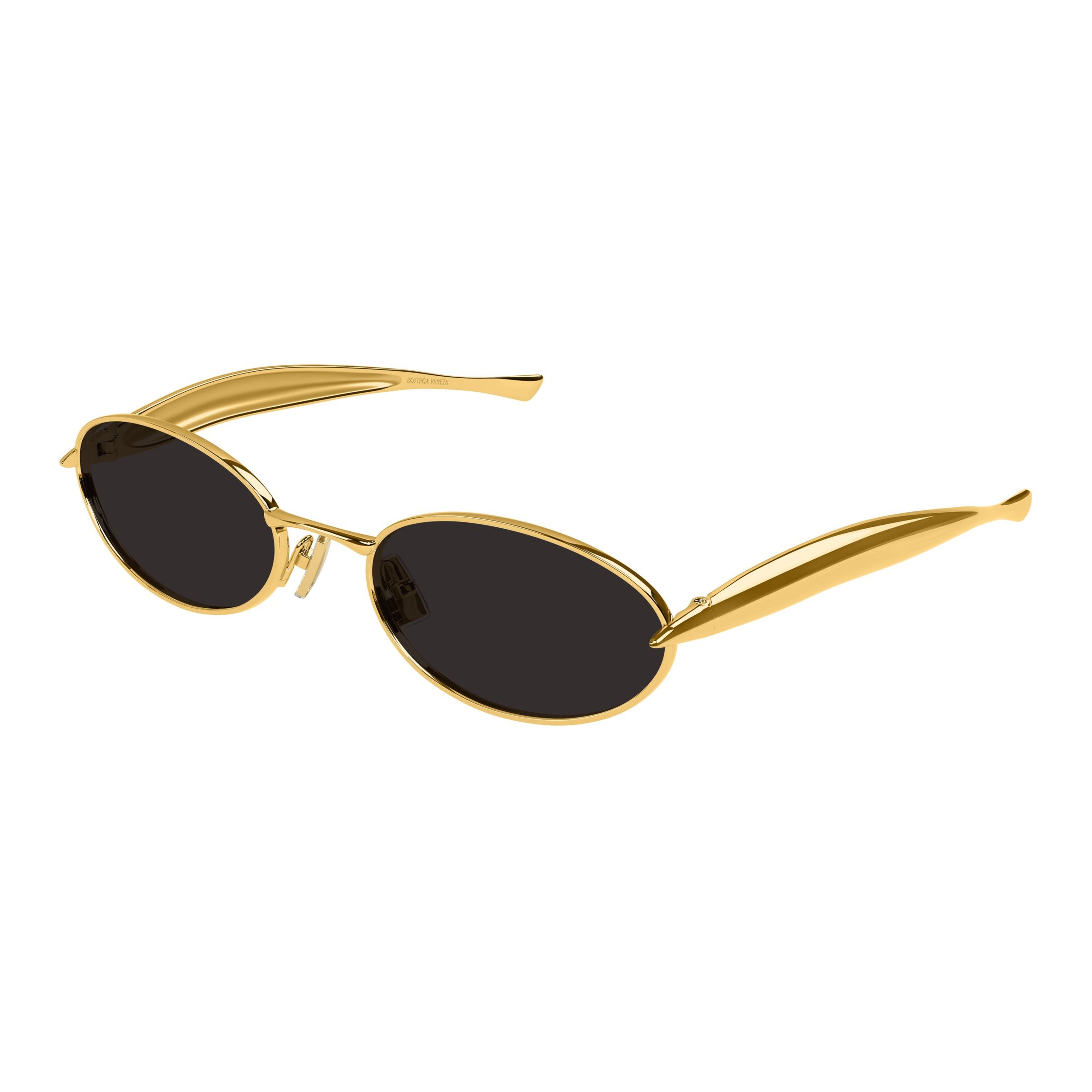 Bv1386s Polished Gold Metal Oval Sunglasses