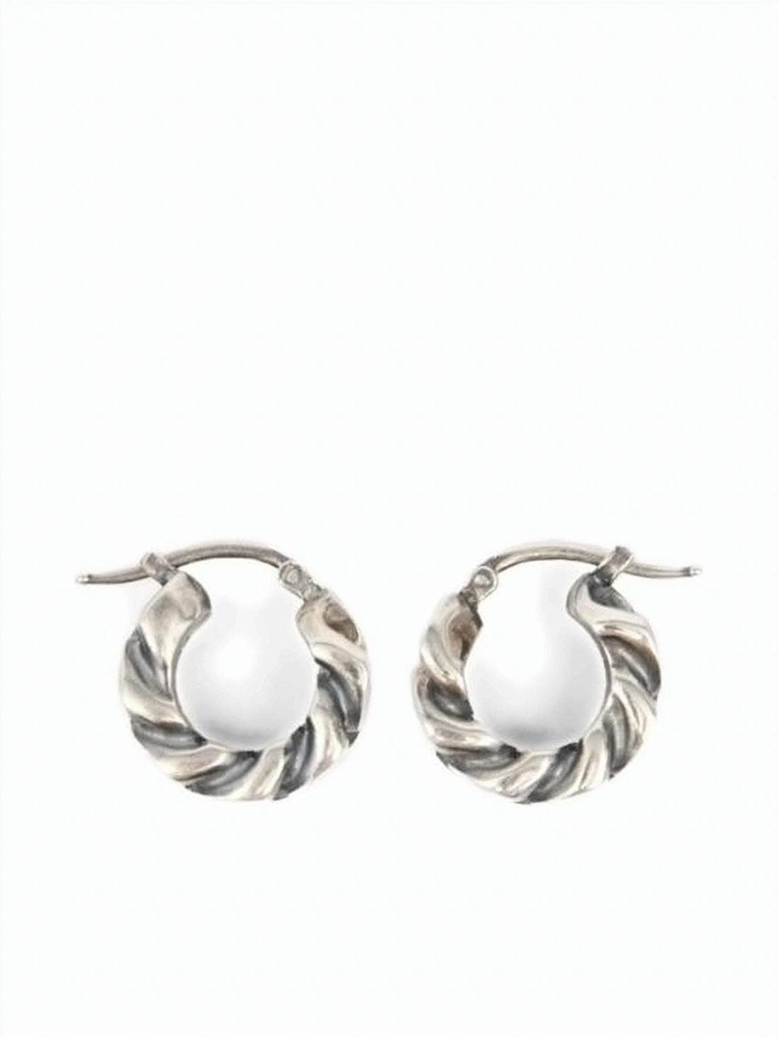 Sculptural Hoop Earrings With Textured Finish