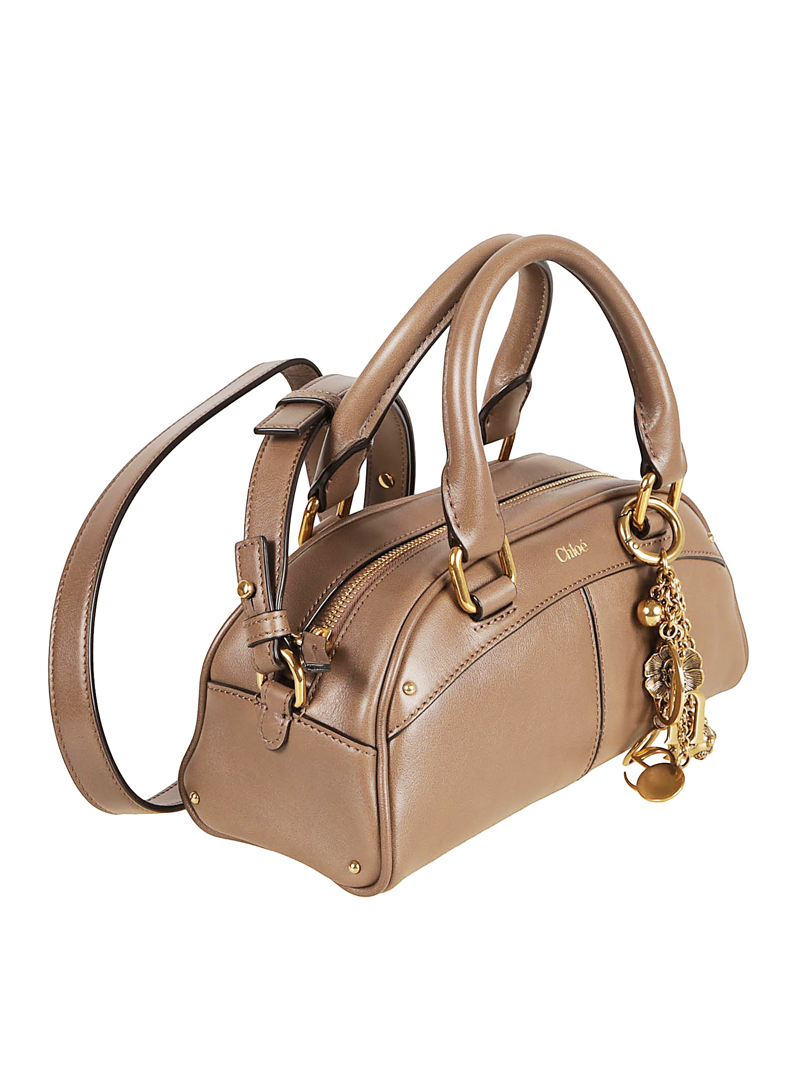 Structured Small Bowling Bag in Luxurious Calfskin