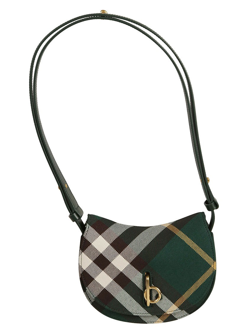 Half-Moon Green Plaid Bag