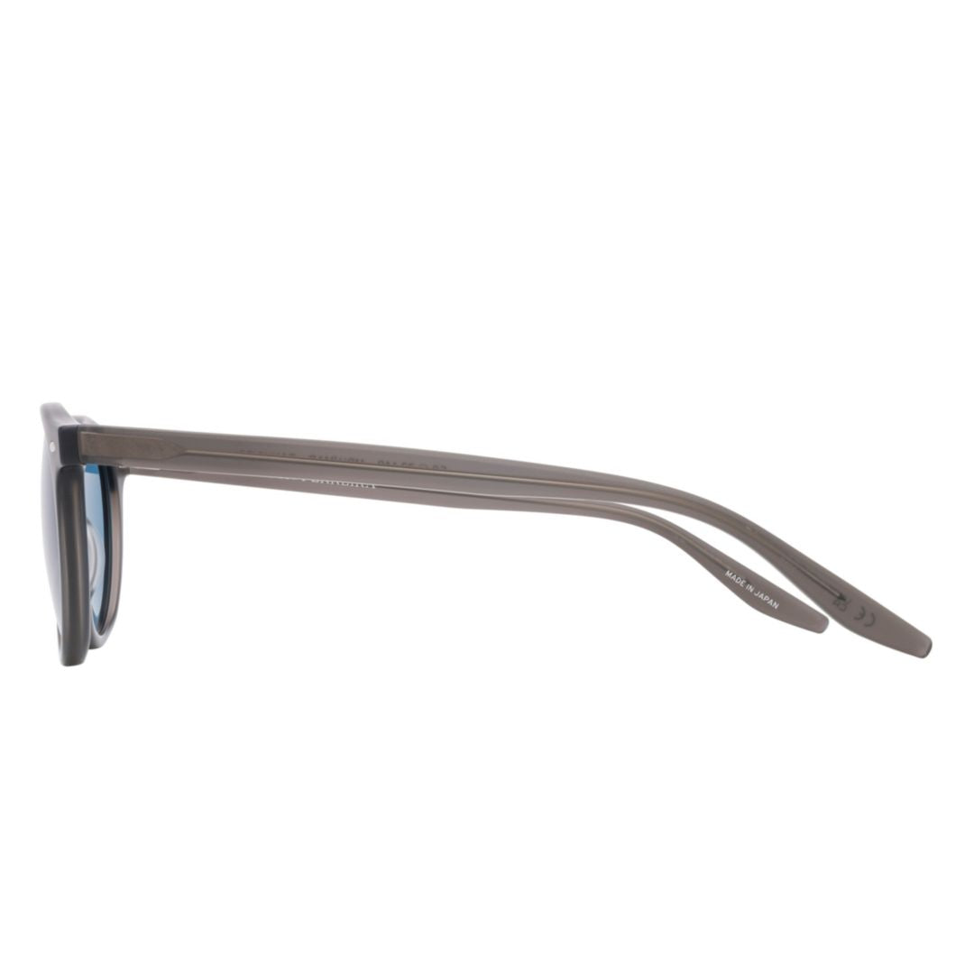 Banks Rounded Frame Acetate Sunglasses with Solid Blue Lenses