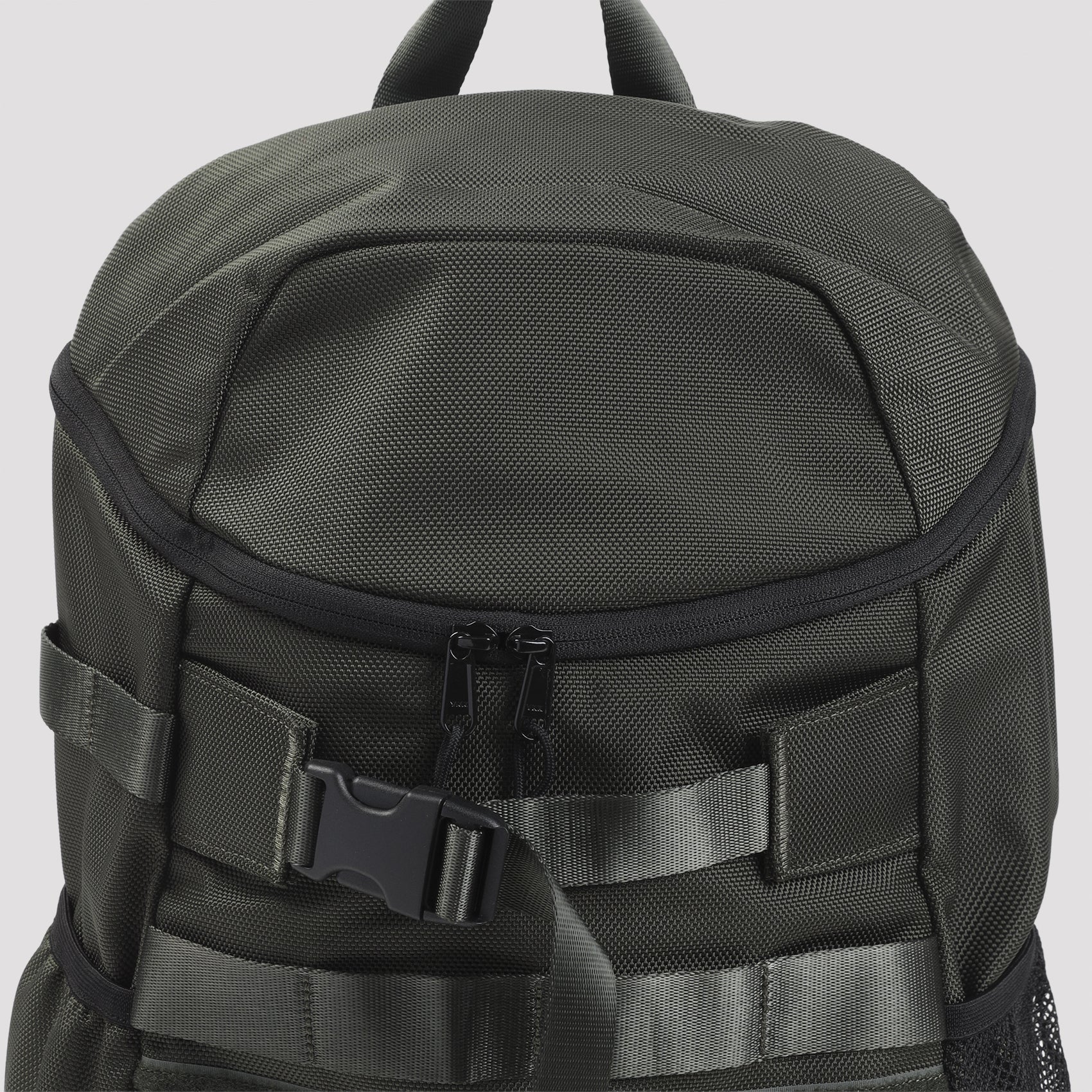 Utility-Designed Green Nylon Backpack for Everyday Adventures