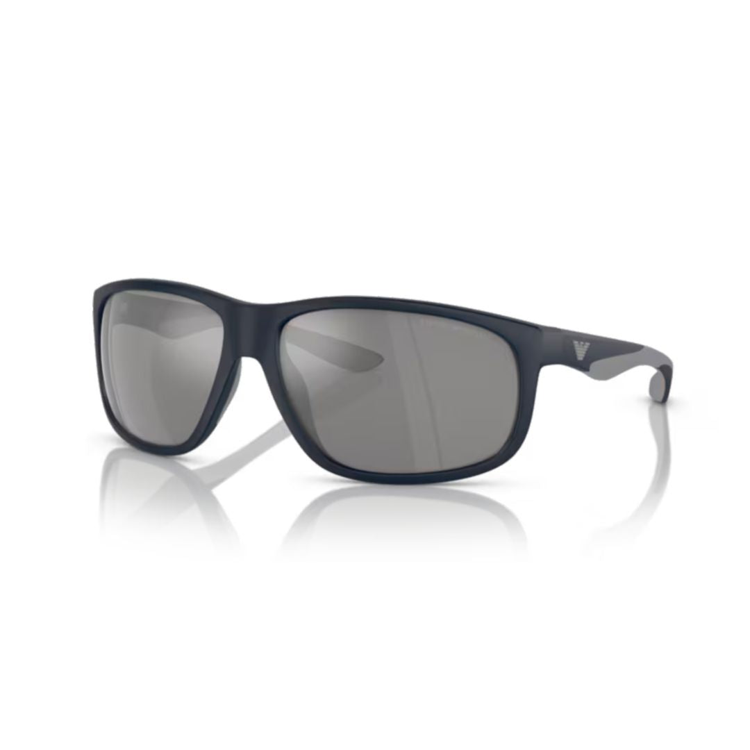 0ea4199u Rectangular Two-Tone Sunglasses with Matte Finish