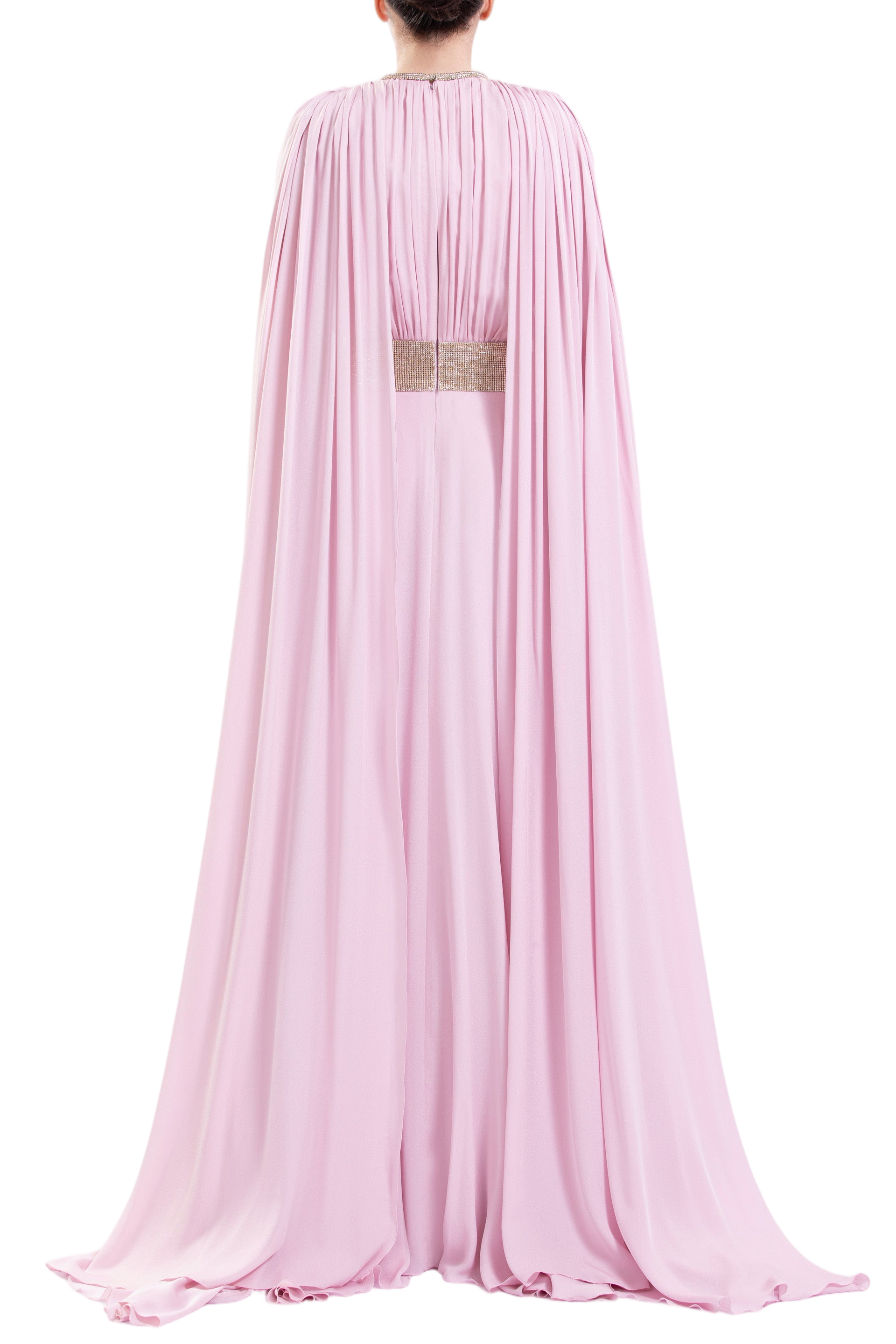 Crystal Embellished Draped Dress