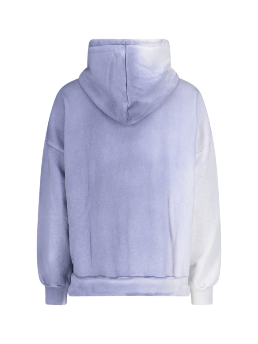 Logo Zip Sweatshirt, In Light Blue Cotton
