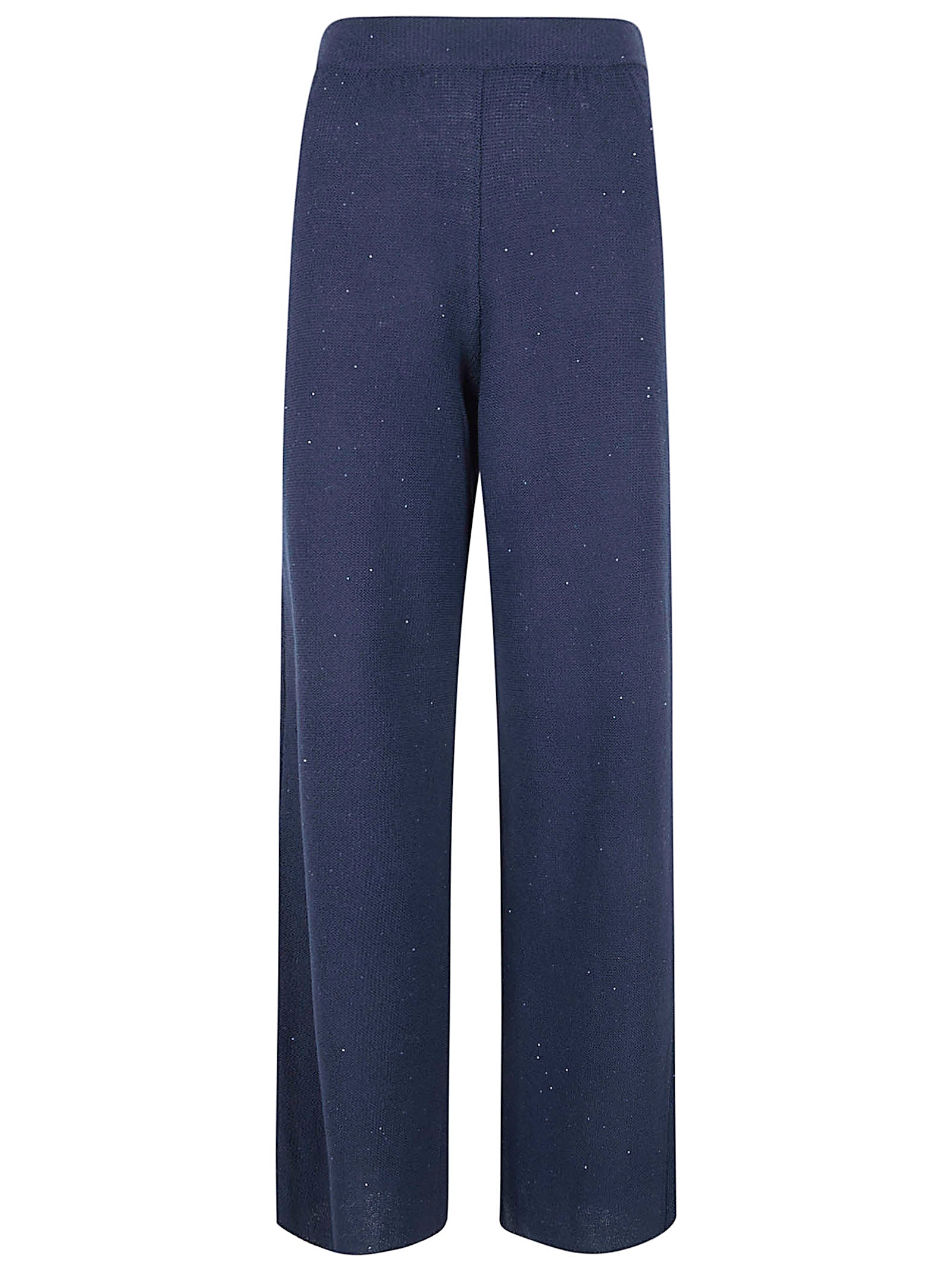 Cropped Wide-Leg Trousers with Subtle Shimmer