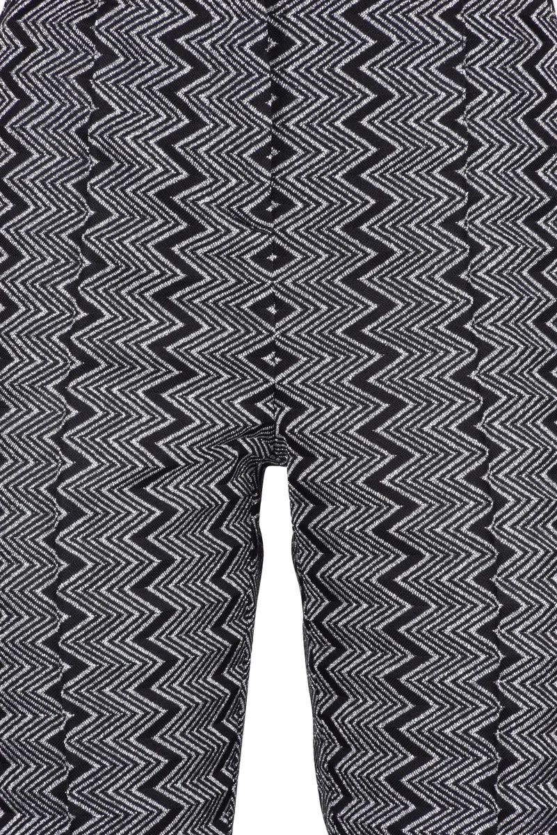 Lurex Trousers - Black/Silver