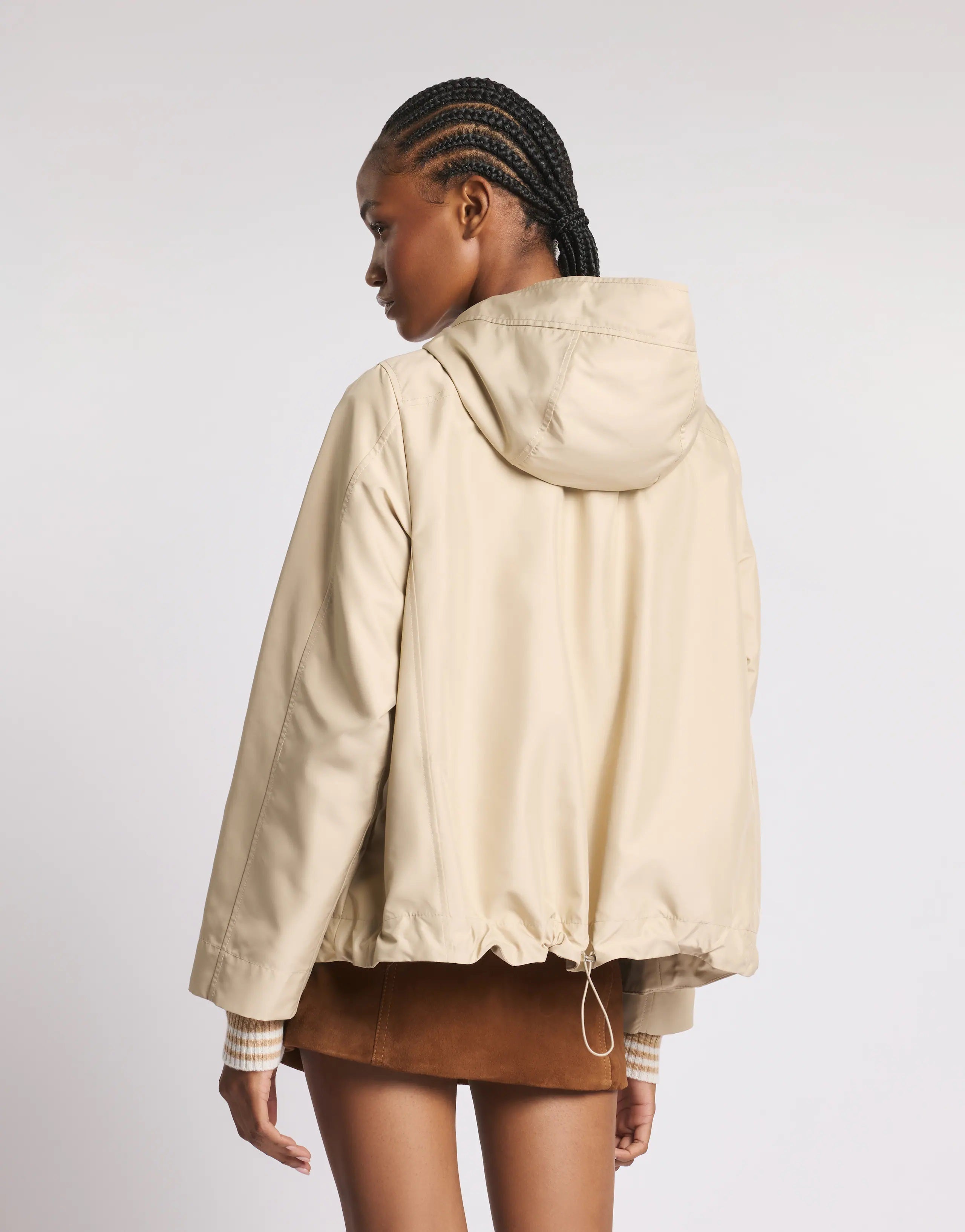 Short Parka with Integrated Hood