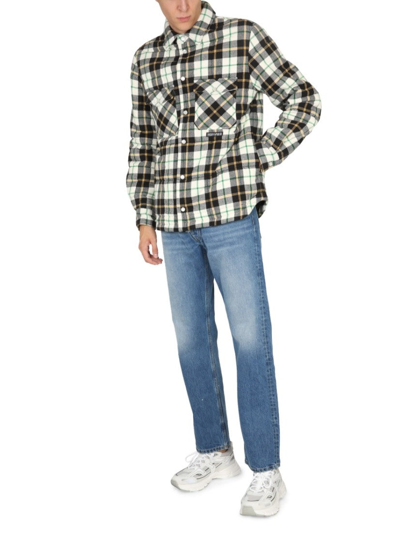 Plaid Shirt Jacket With Classic Collar