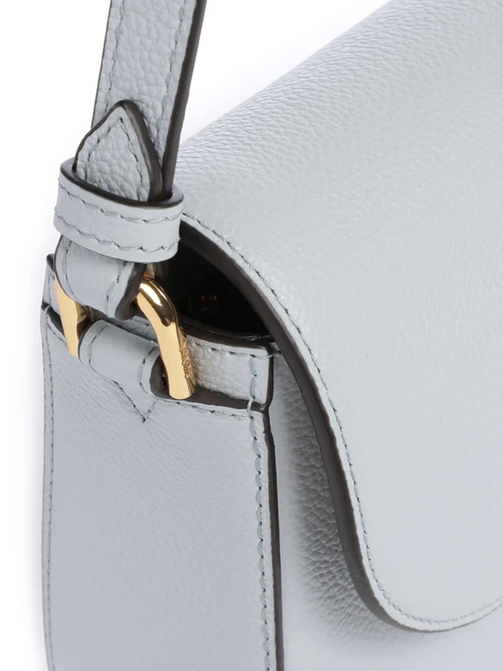 Moonlight S Crossbody Textured Grey Leather Bag