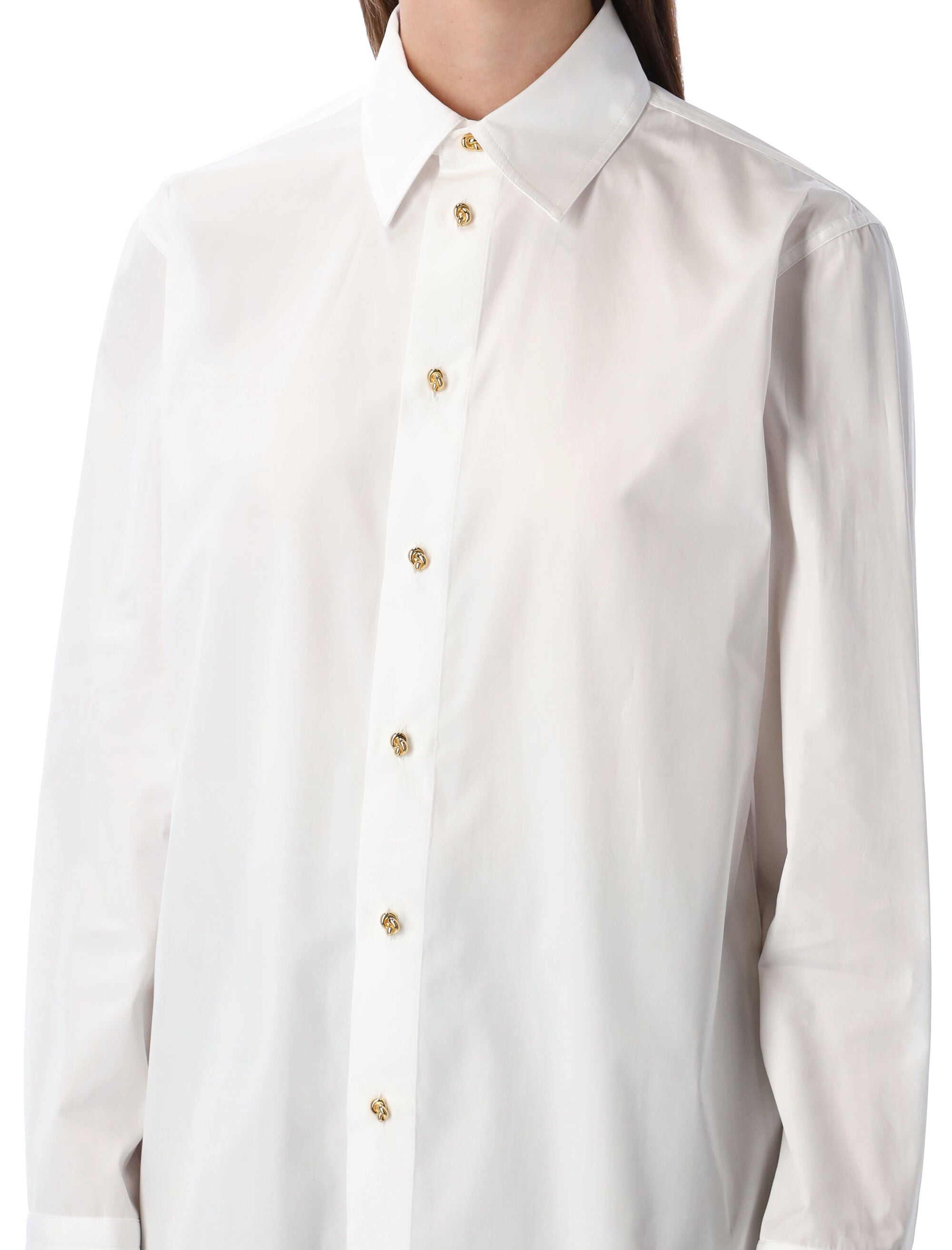 White Cotton Poplin Shirt