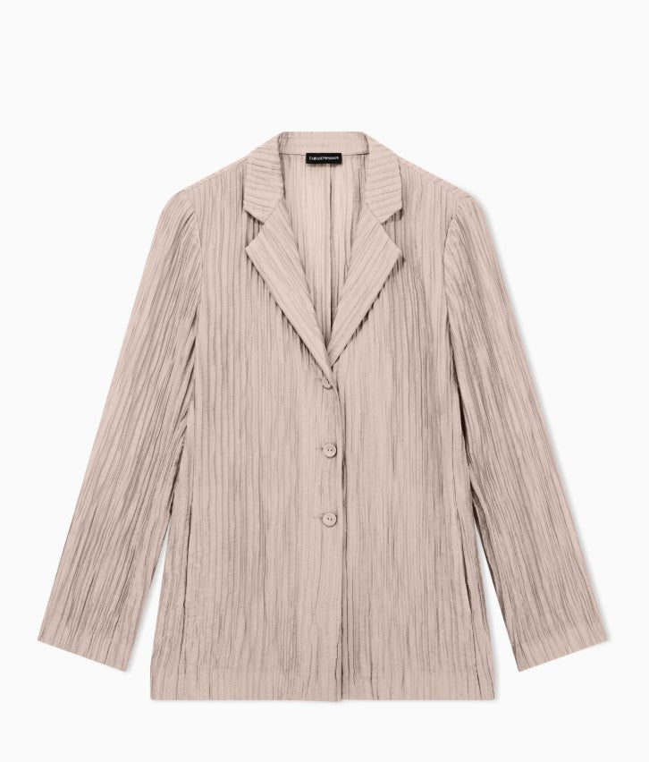 Single Breasted Sparkling Creponne Lapel Jacket