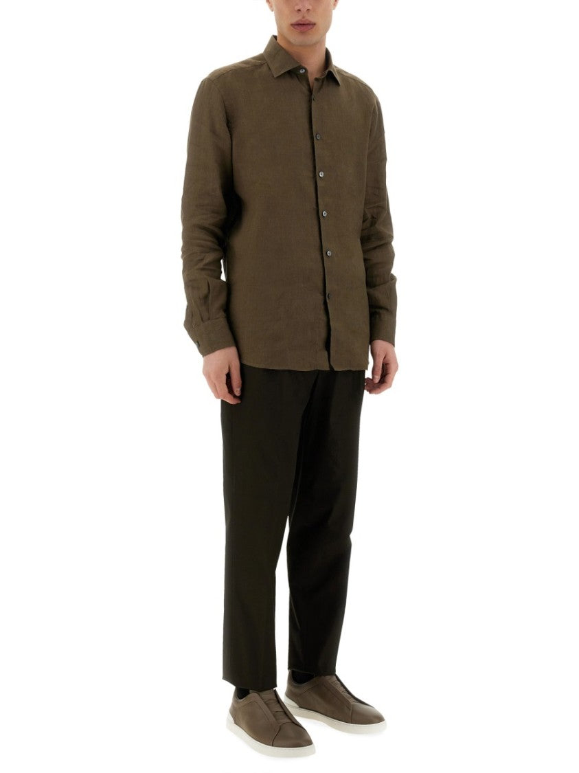Tailored Pants With Pleated Front
