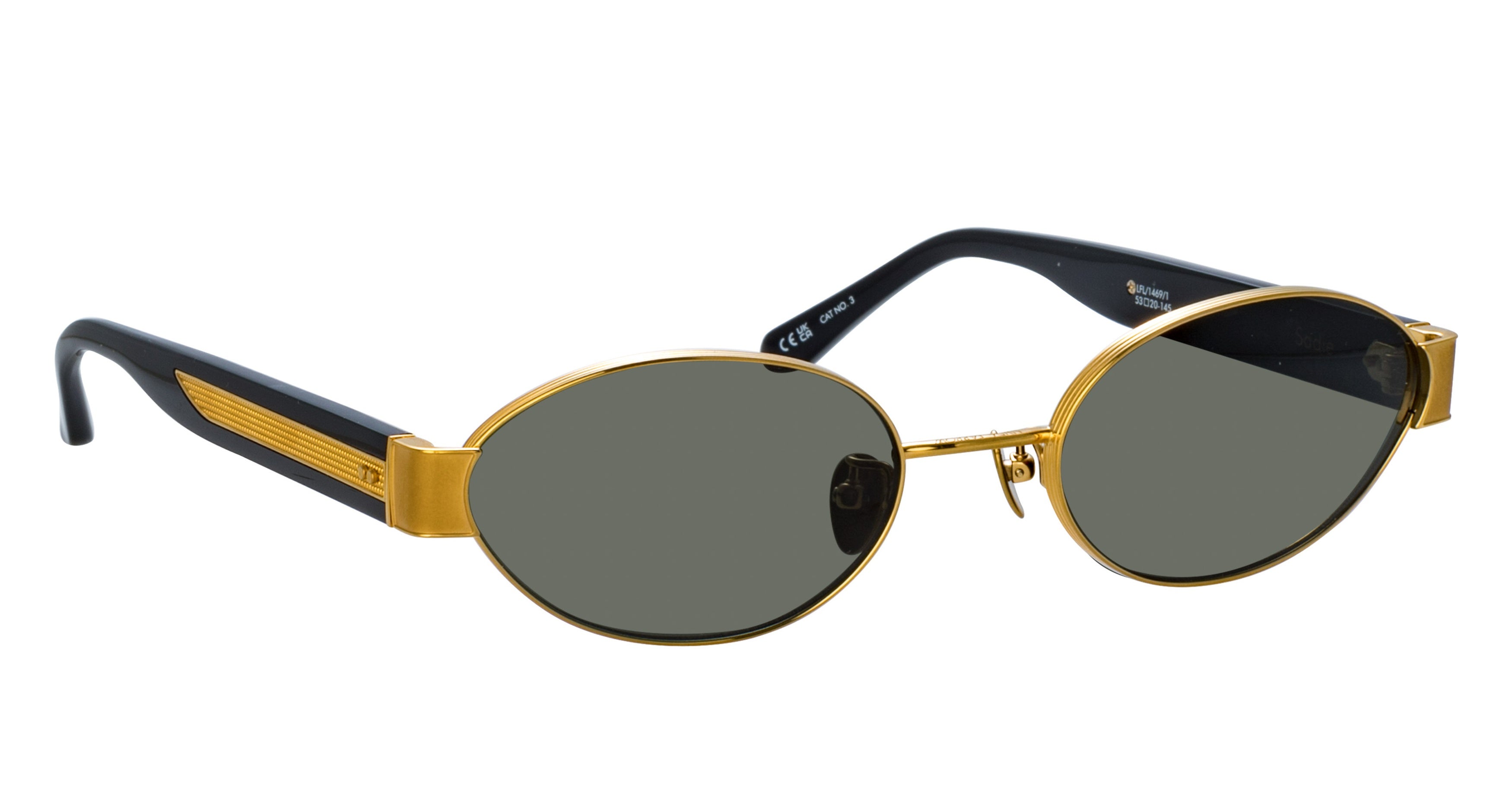 Lfl Round Lens Sunglasses with Gold Frame