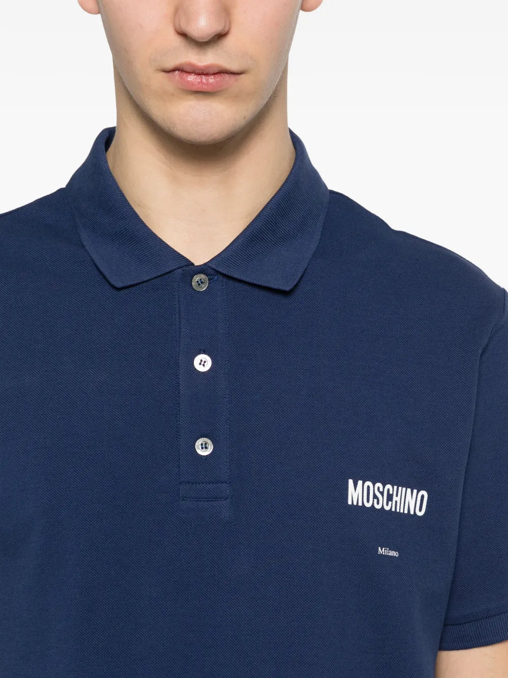 Relaxed-Fit Polo Shirt With Ribbed Details And Logo Accents