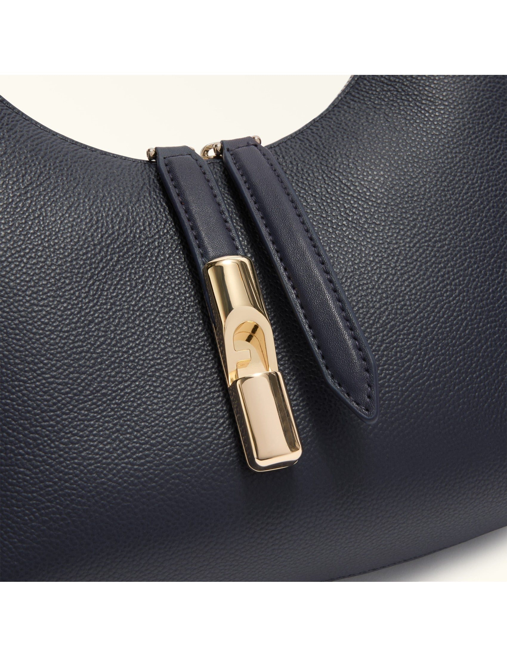 Goccia S Leather Shoulder Bag, Blue