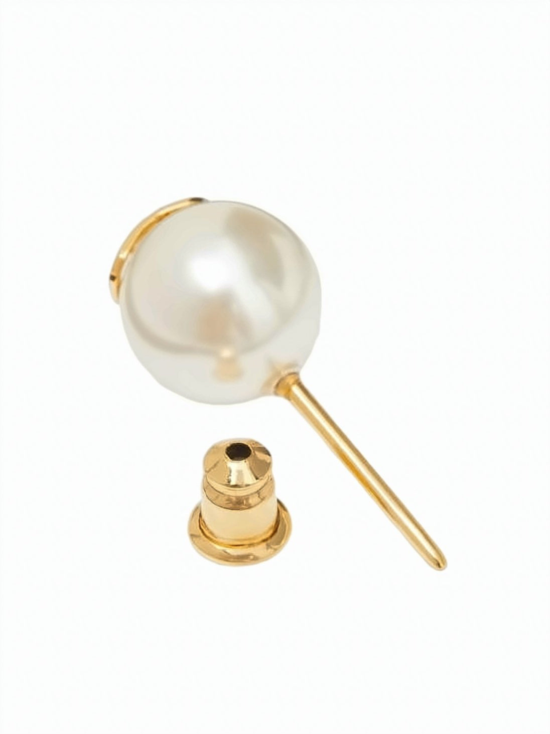Oval-Shaped Gold-Tone Brass Earrings