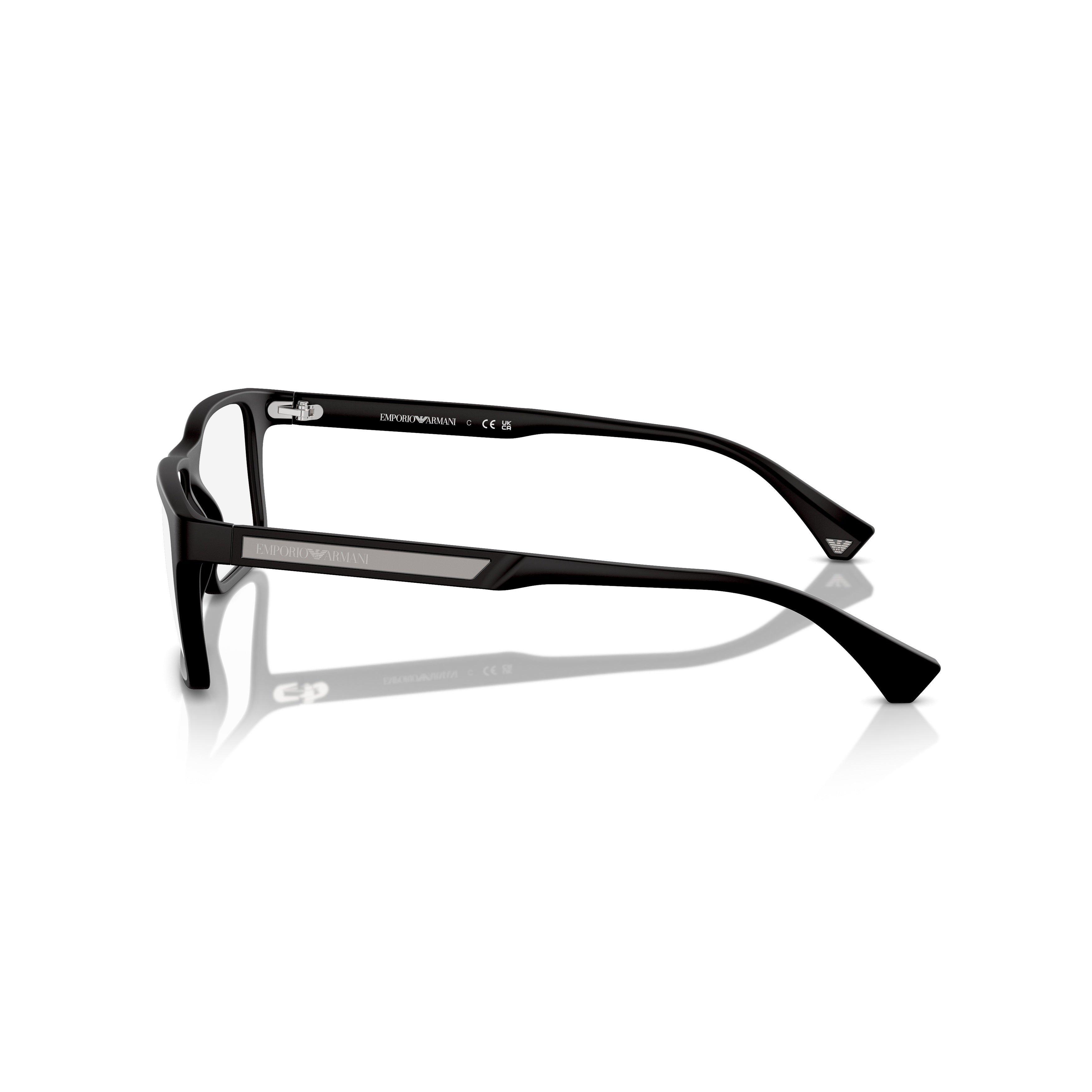 0ea3038 Rectangular Matte Black Eyeglasses with Minimalist Design