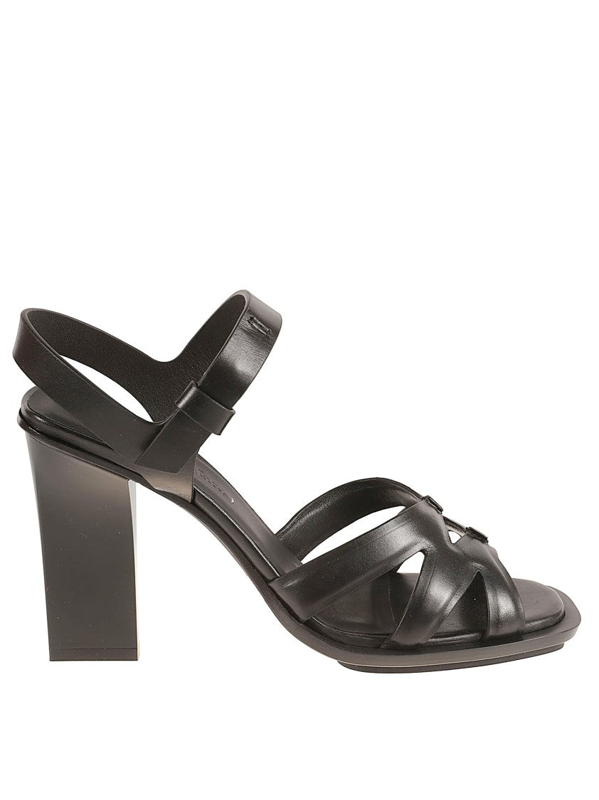Crisscross Strap Open-Toe Heels