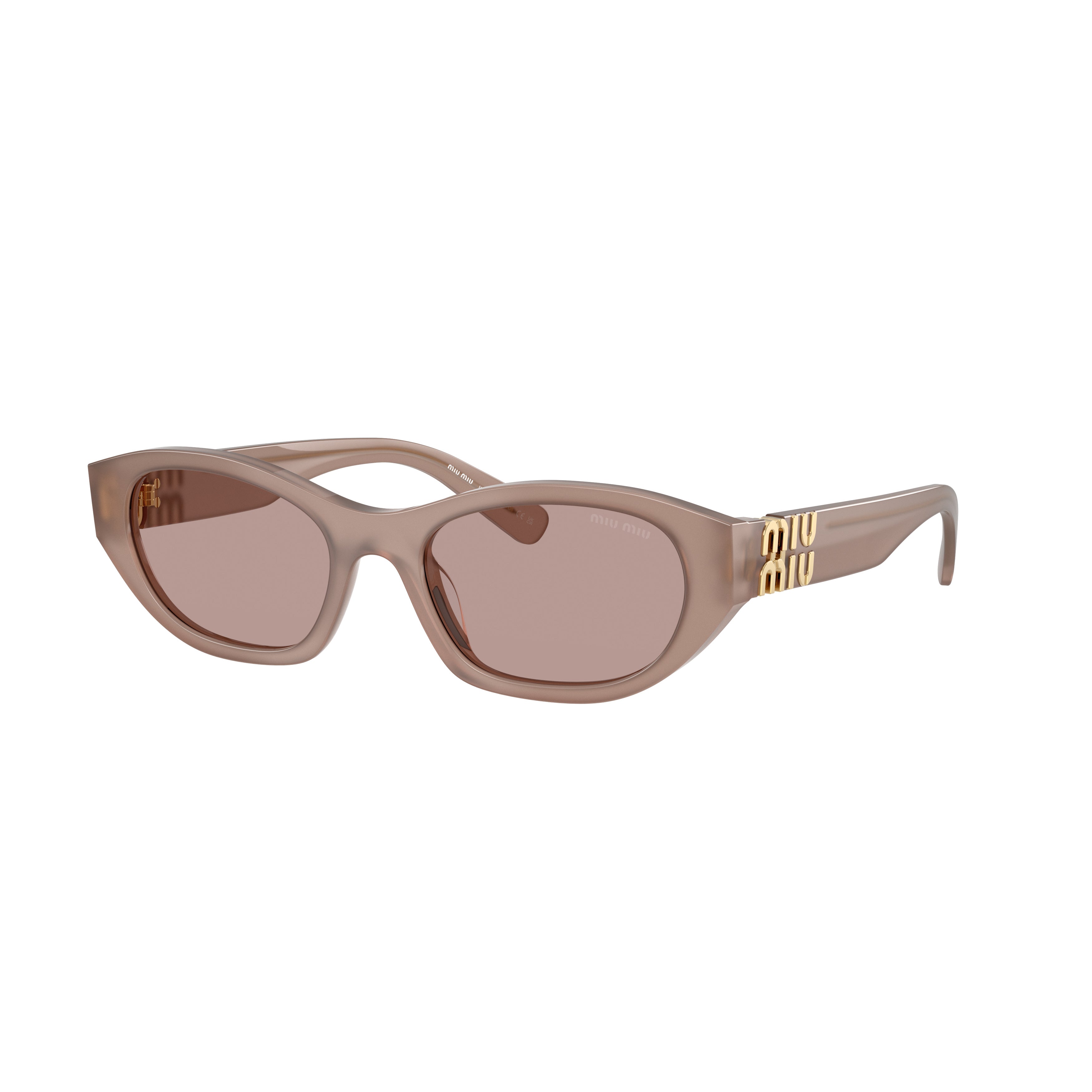 0mu A03s Translucent Taupe Oval Sunglasses