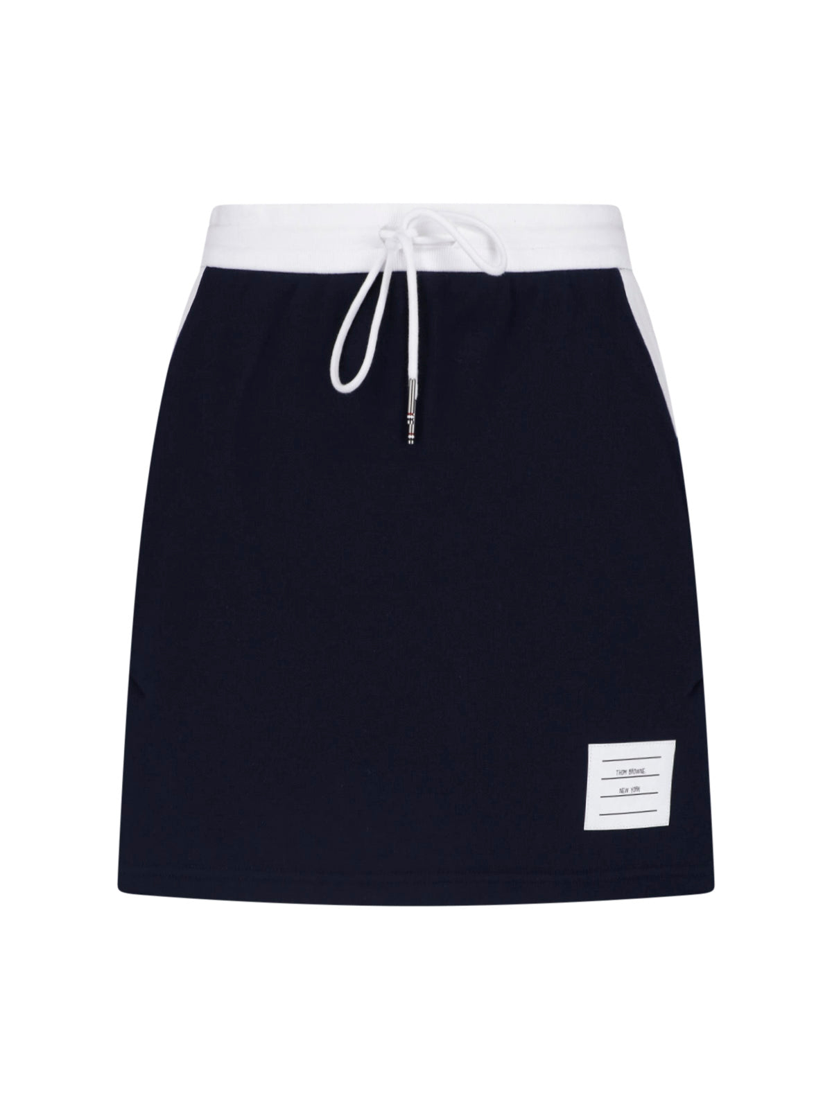 Black Pleated Structured Mini Skirt