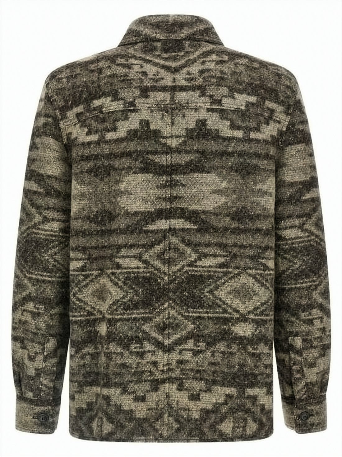 Textured Wool-Blend Jacket with Geometric Pattern
