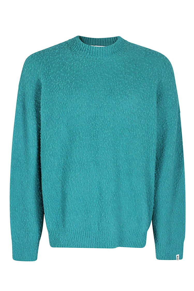 Crewneck Textured Oversized Knit Sweater