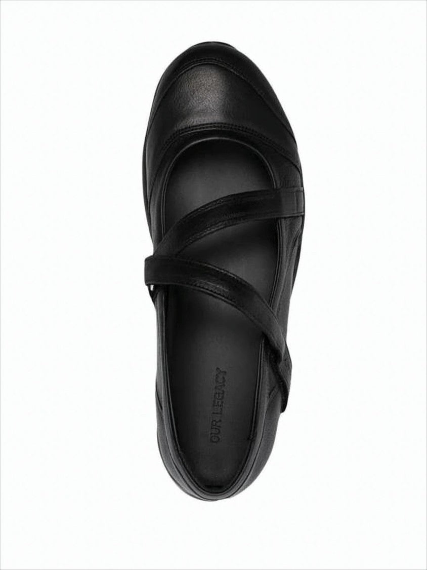 Leather Sneakers with Rounded Toe