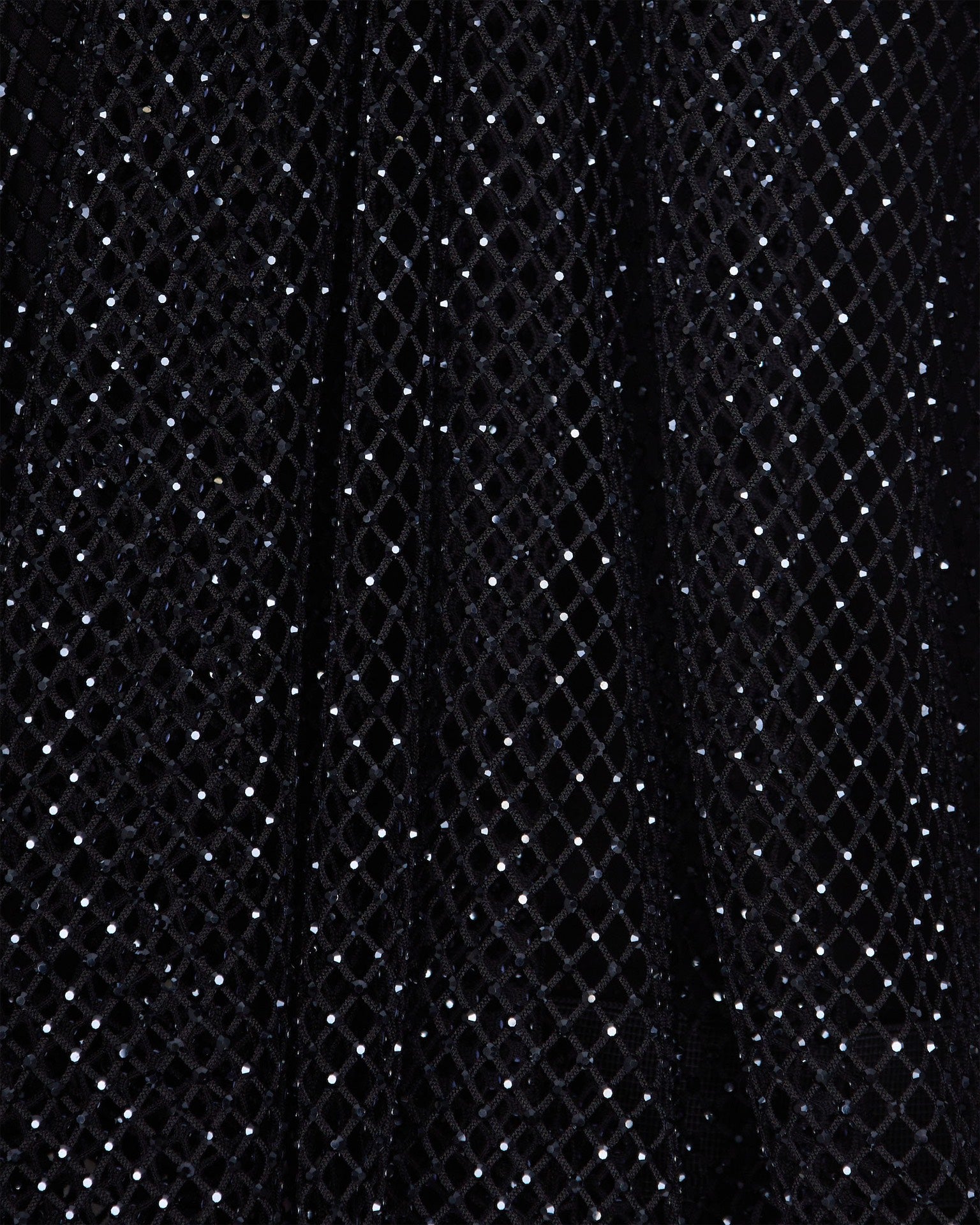 Black Crystal Mesh Top