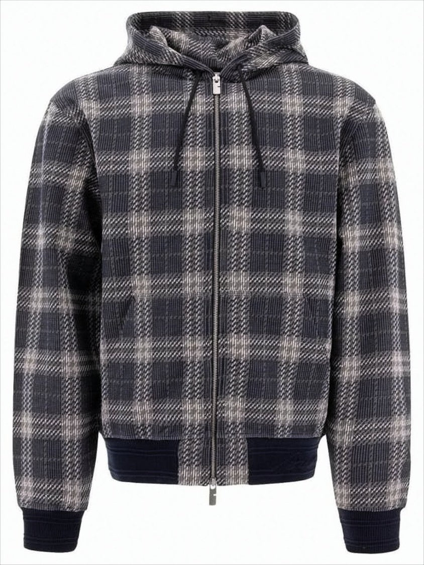 Hooded Sweatshirt with Iconic Check Pattern