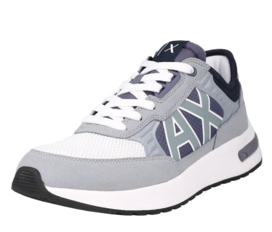 Mesh And Suede-Overlay Running Sneakers