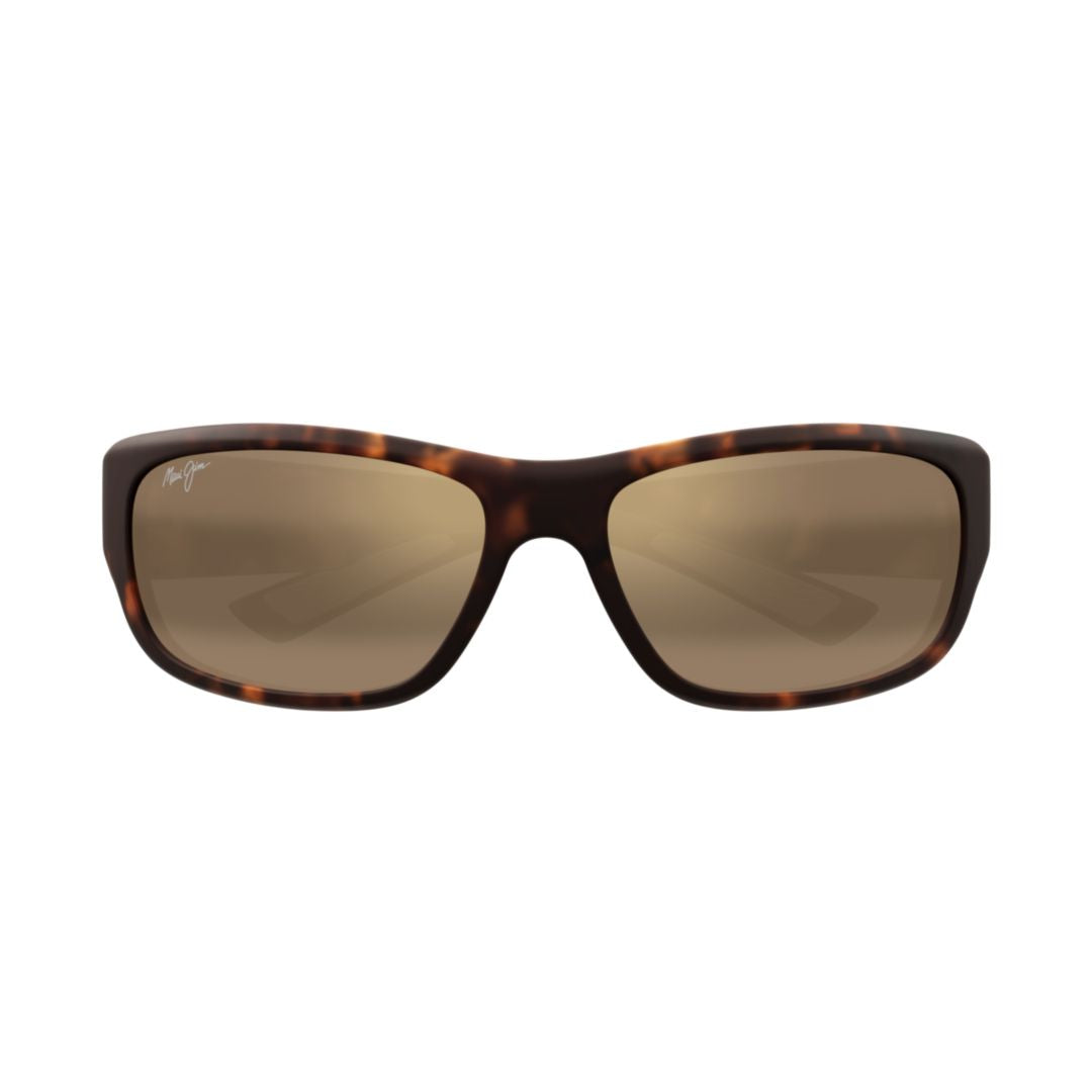 Maukele Rectangular Tortoiseshell Sunglasses with Brown-Tinted Lenses